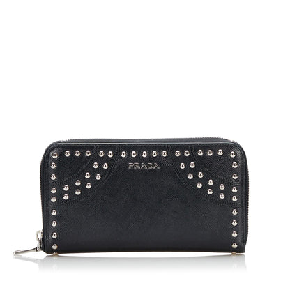 Prada Saffiano Studded Wallet (SHG-36976)