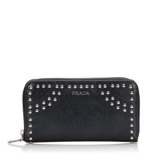 Prada Saffiano Studded Wallet (SHG-36976)