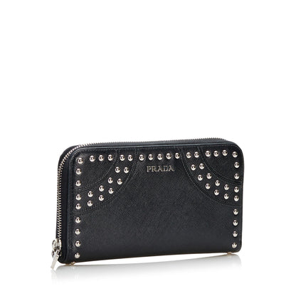 Prada Saffiano Studded Wallet (SHG-36976)