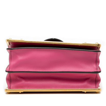 Prada Saffiano Trimmed City Calf Cahier Crossbody