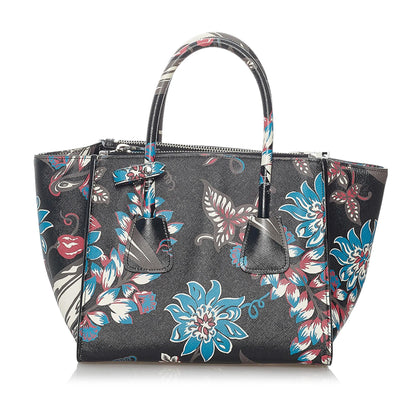 Prada Saffiano Twin Pocket Satchel (SHG-30213)