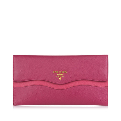 Prada Saffiano Wave Continental Wallet (SHG-35715)