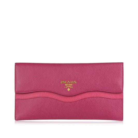 Prada Saffiano Wave Continental Wallet (SHG-35715)