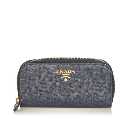 Prada Saffiano Zip Around Key Holder (SHG-26056)