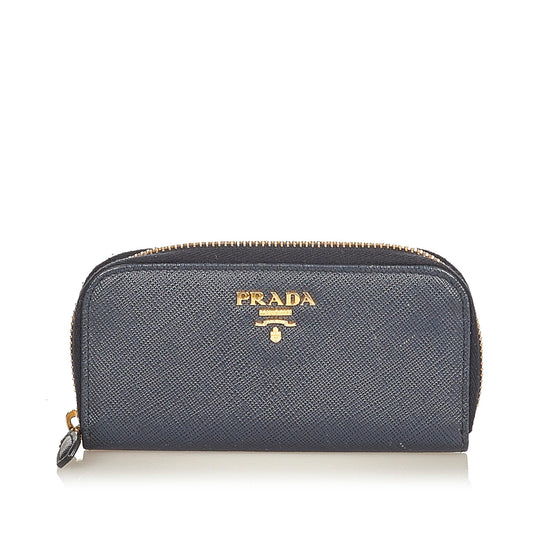 Prada Saffiano Zip Around Key Holder (SHG-26056)