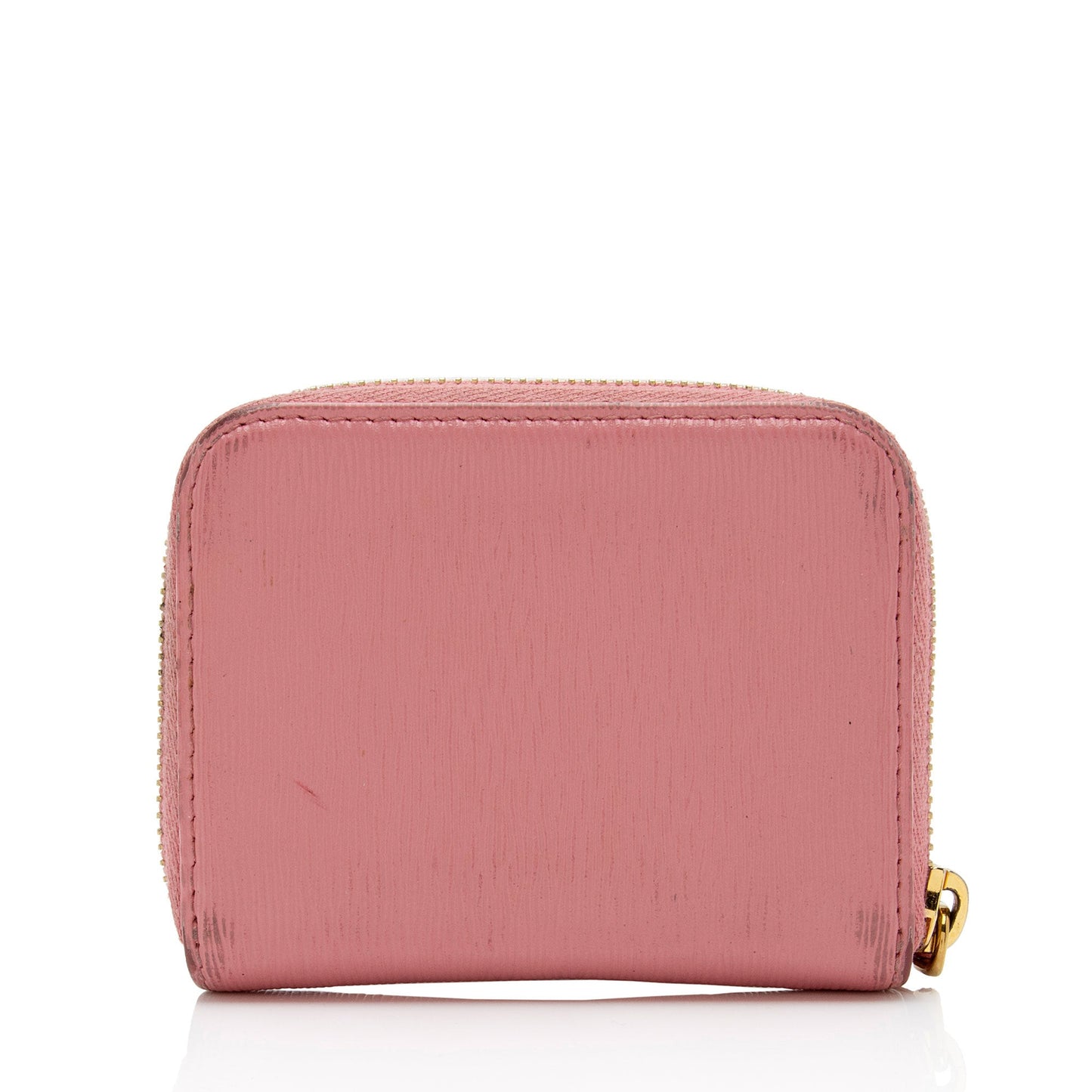 Prada Saffiano Zip Card Case Wallet (SHF-u4DdwM)