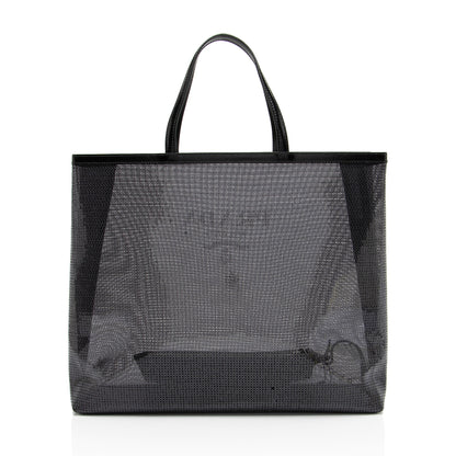 Prada Sequin Mesh Logo Large Tote