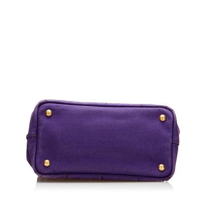 Prada Small Canapa Logo Satchel (SHG-oeVbeC)