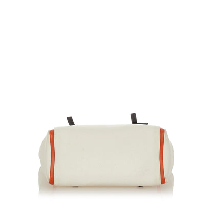 Prada Small Ouverture Canvas Satchel (SHG-26453)