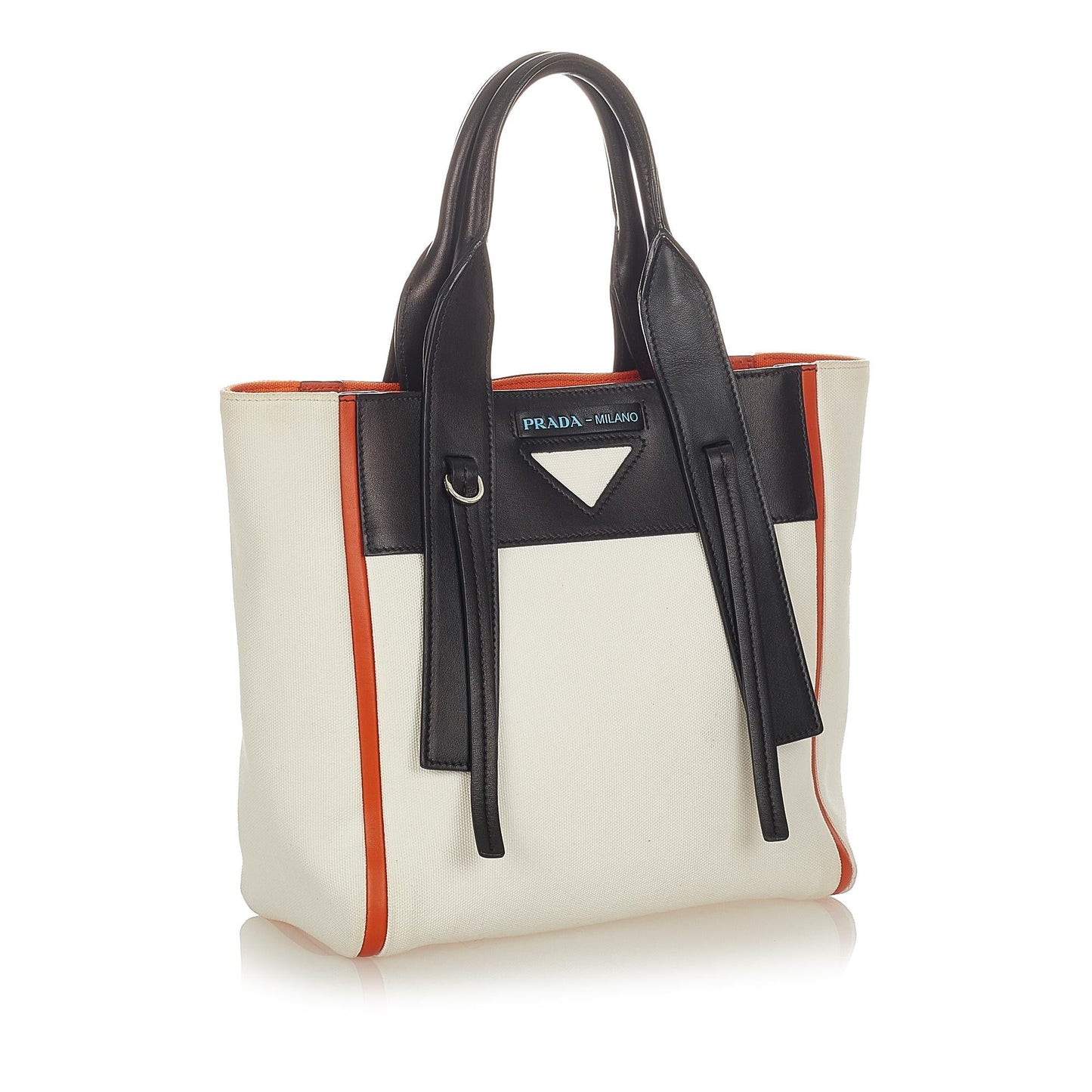 Prada Small Ouverture Canvas Satchel (SHG-26453)