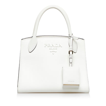 Prada Small Saffiano Monochrome Satchel (SHG-Oobfyi)