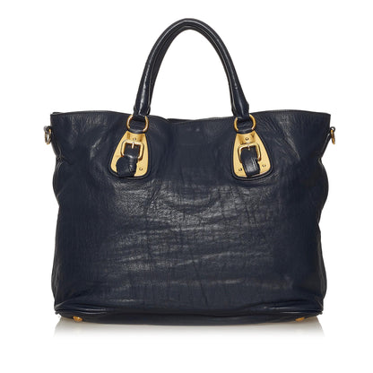 Prada Soft Calf Leather Satchel (SHG-28736)