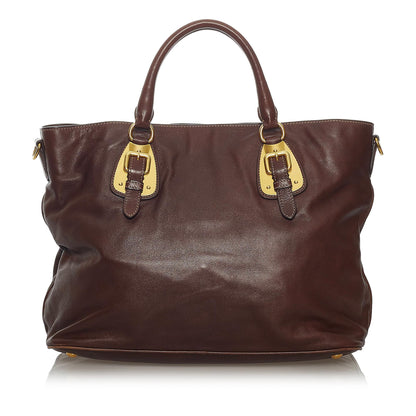 Prada Soft Calf Leather Satchel (SHG-29403)