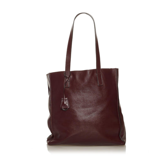 Prada Soft Calf Leather Tote Bag (SHG-28734)