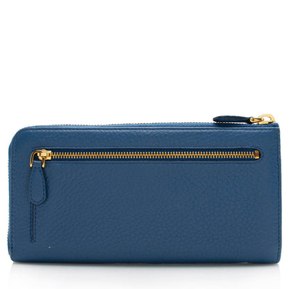 Prada Soft Calf Leather Zip Wallet (SHF-17595)