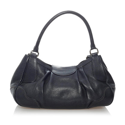 Prada Sound Lock Leather Shoulder Bag (SHG-31380)