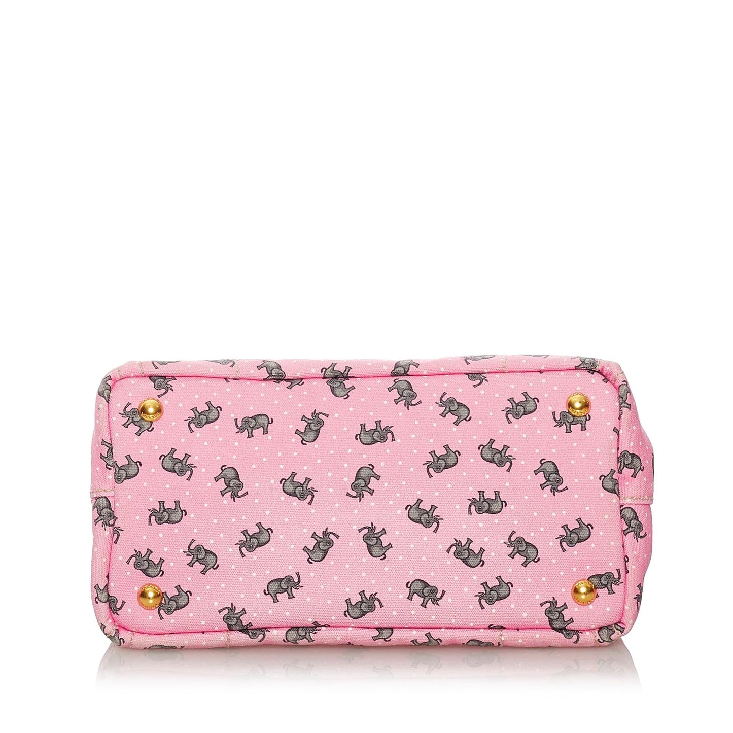 Prada St. Elephant Canapa Logo Canvas Satchel (SHG-27864)