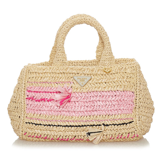 Prada Straw Satchel (SHG-27161)
