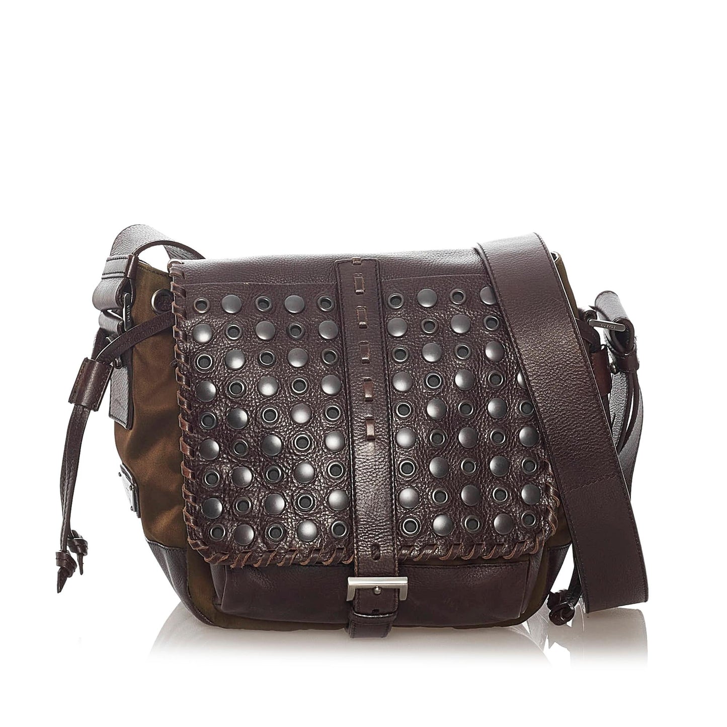 Prada Studded Nylon Crossbody Bag (SHG-28695)