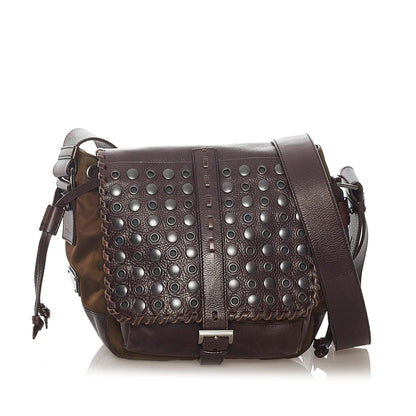 Prada Studded Nylon Crossbody Bag (SHG-28695)