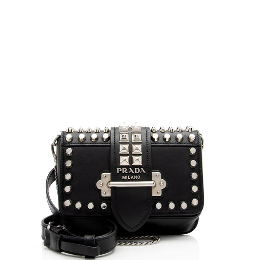 Prada Studded Saffiano Cahier Belt Bag (SHF-TSxdIG)
