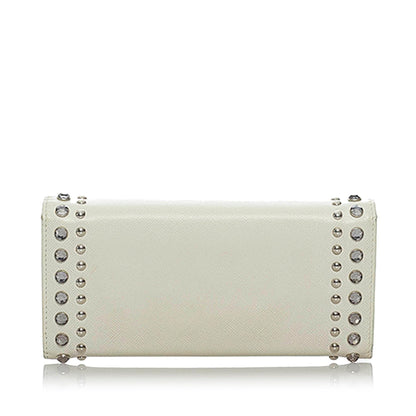 Prada Studded Saffiano Continental Wallet (SHG-29397)