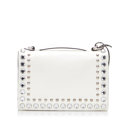 Prada Studded Saffiano Sound Lock Satchel (SHG-LanVCe)