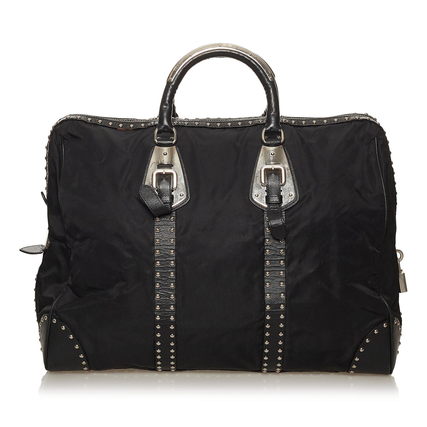 Prada Studded Tessuto Tote Bag (SHG-28533)