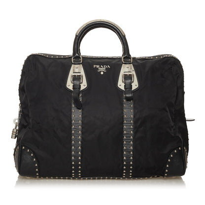 Prada Studded Tessuto Tote Bag (SHG-28533)