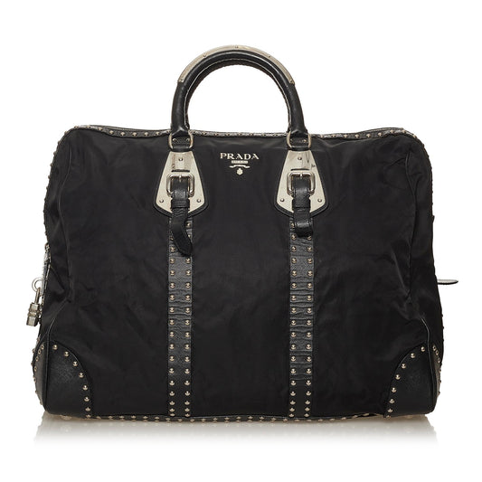 Prada Studded Tessuto Tote Bag (SHG-28533)