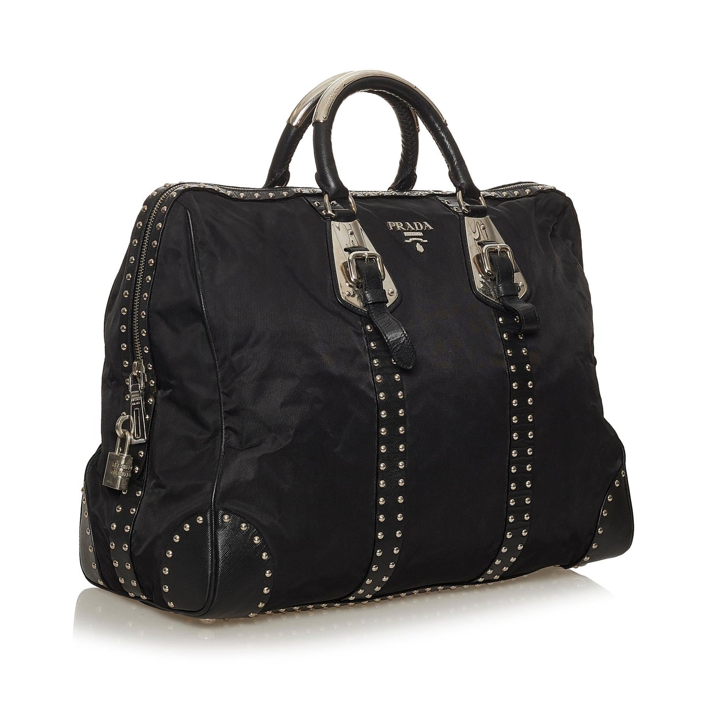 Prada Studded Tessuto Tote Bag (SHG-28533)