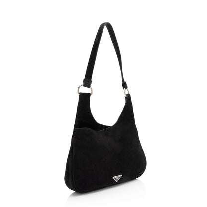 Prada Suede Camoscio Cross Hobo (SHF-23634)