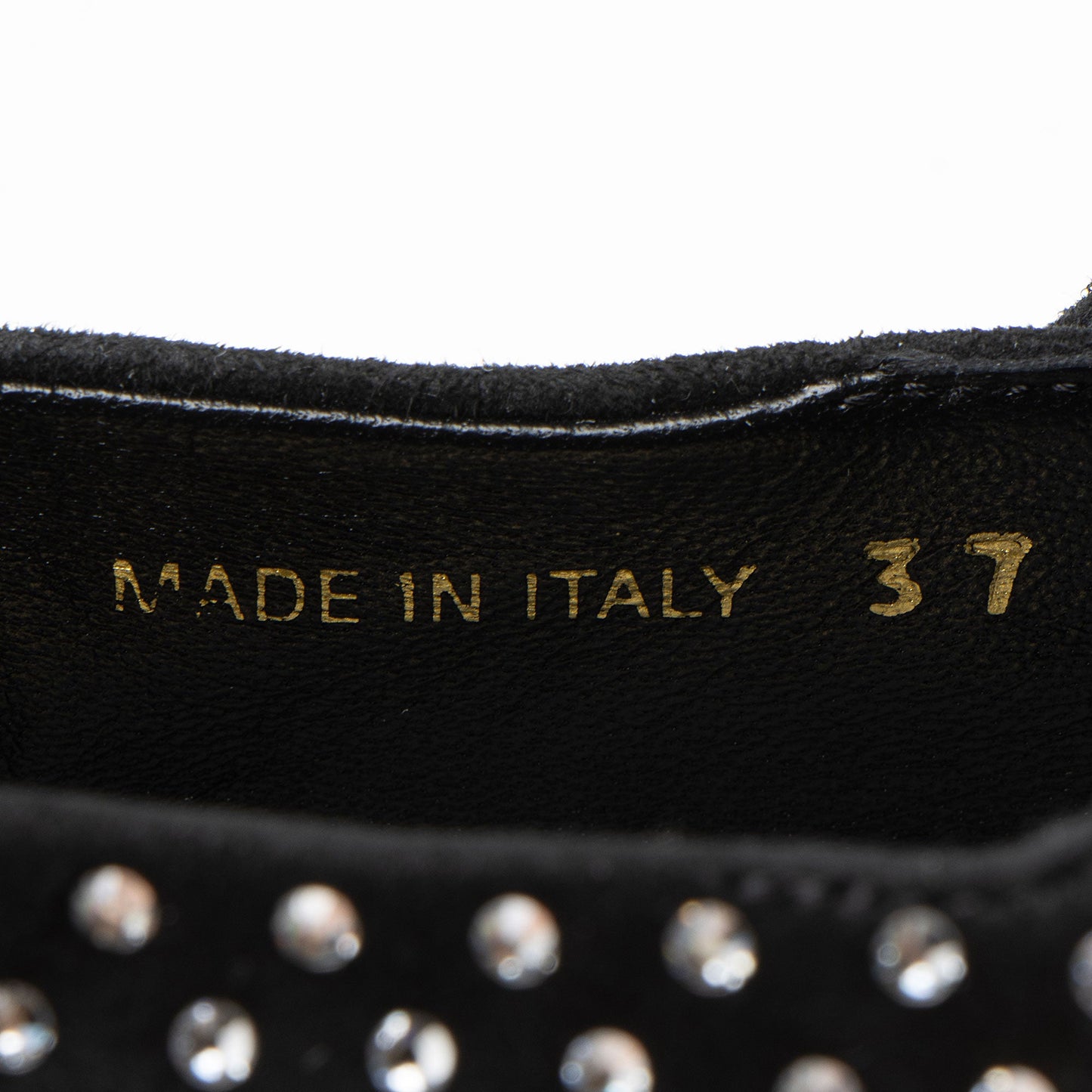 Prada Suede Crystal Ballerina Flats - Size 7 / 37