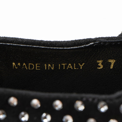 Prada Suede Crystal Ballerina Flats - Size 7 / 37