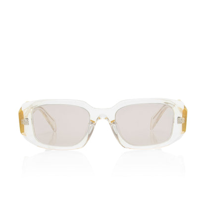 Prada Symbole Translucent Rectangular Sunglasses