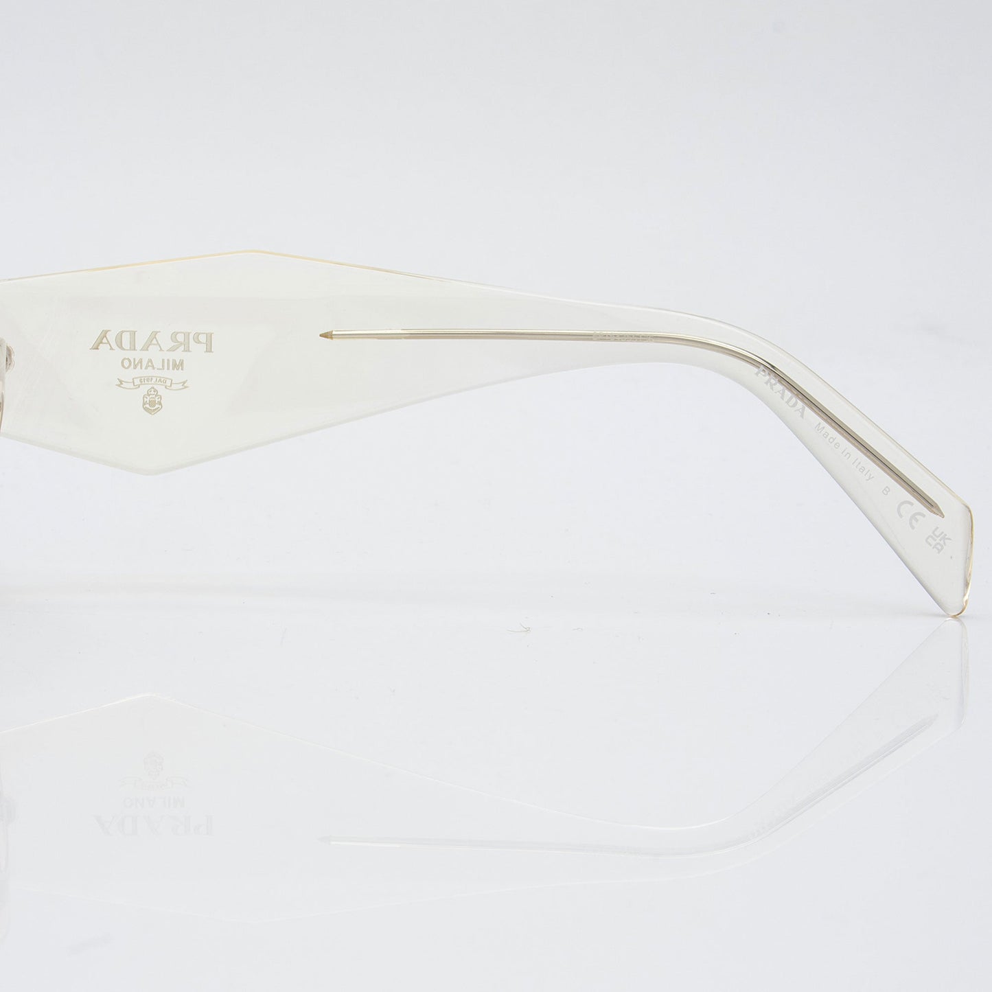 Prada Symbole Translucent Rectangular Sunglasses
