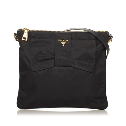 Prada Tessuto Bow Crossbody Bag (SHG-25073)