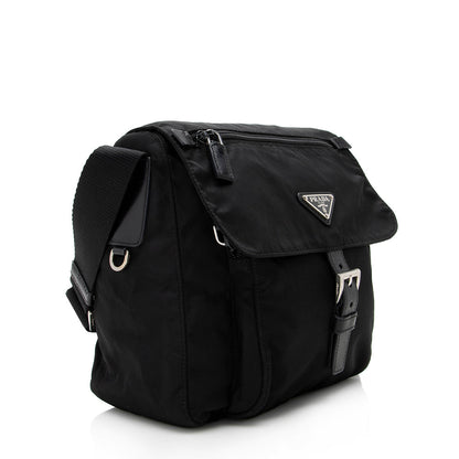 Prada Tessuto Buckle Messenger Bag (SHF-17556)