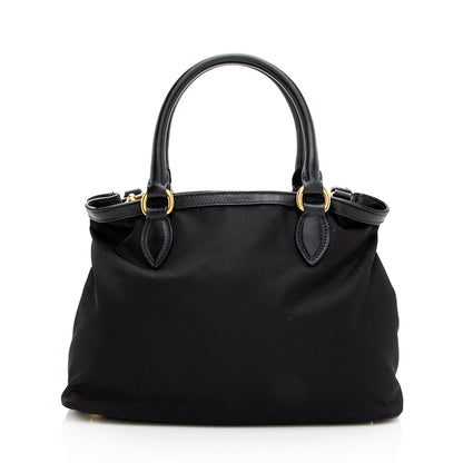 Prada Tessuto Calf Leather Convertible Tote (SHF-18982)