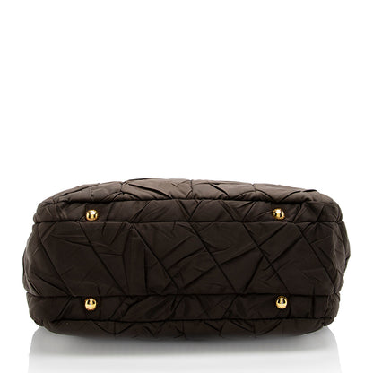 Prada Tessuto Chevron Quilted Tote (SHF-18198)