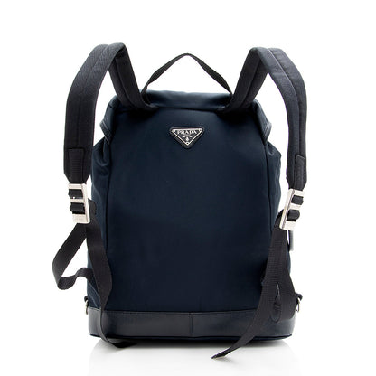 Prada Tessuto Double Pocket Drawstring Backpack (SHF-18895)