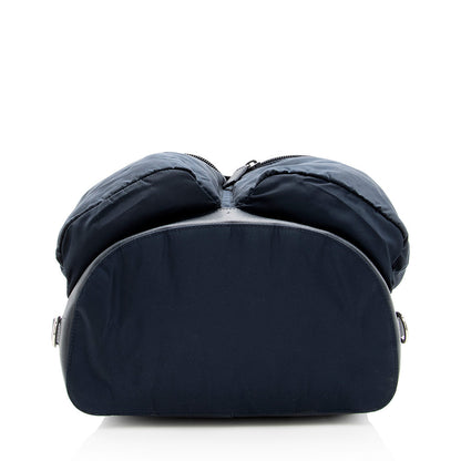Prada Tessuto Double Pocket Drawstring Backpack (SHF-18895)