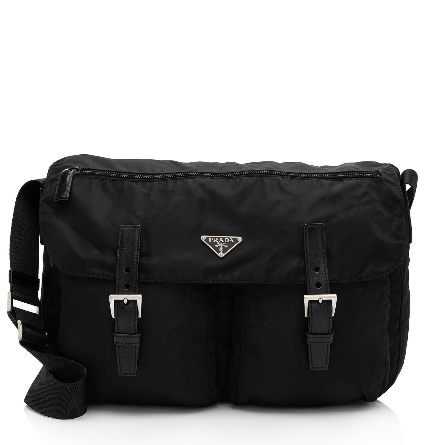 Prada Tessuto Double Pocket Large Messenger Bag (SHF-gRRU2R)