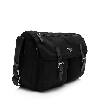 Prada Tessuto Double Pocket Large Messenger Bag (SHF-gRRU2R)