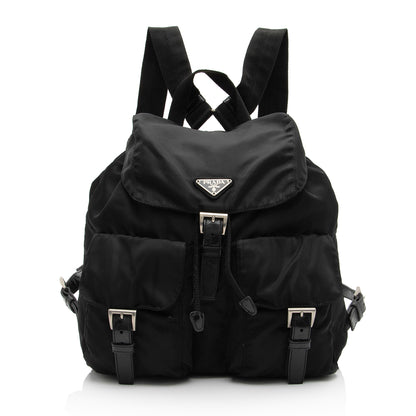 Prada Tessuto Double Pocket Medium Backpack (SHF-IvHeZr)