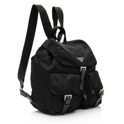 Prada Tessuto Double Pocket Medium Backpack (SHF-IvHeZr)