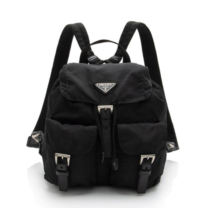 Prada Tessuto Double Pocket Medium Backpack (SHF-EHKQ1z)