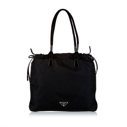 Prada Tessuto Drawstring Shopper Tote Bag (SHG-21574)