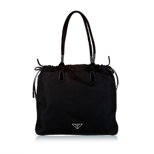 Prada Tessuto Drawstring Shopper Tote Bag (SHG-21574)