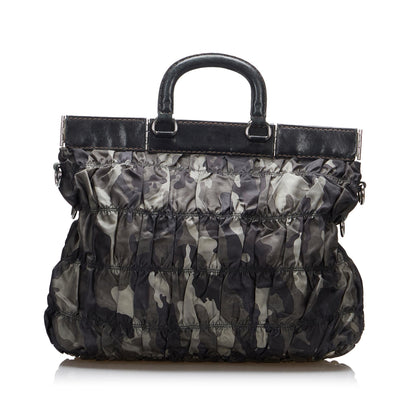 Prada Tessuto Gaufre Camouflage Business Bag (SHG-WuXMhK)